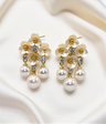 ear ring flower with pearls china