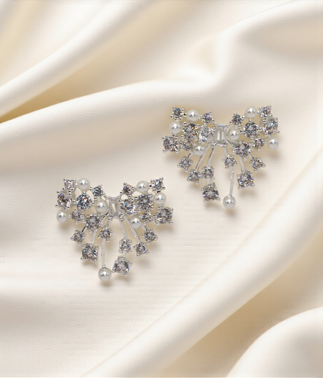 ear ring bow with diamond stone china