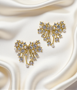 ear ring bow with diamond stone china