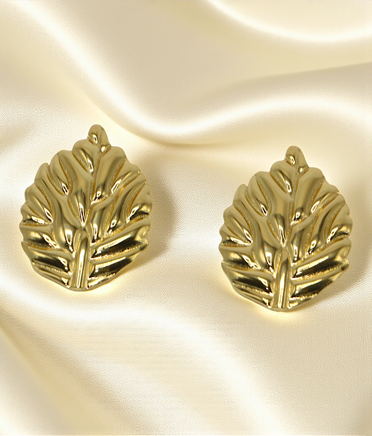 ear ring gold plated leaf china