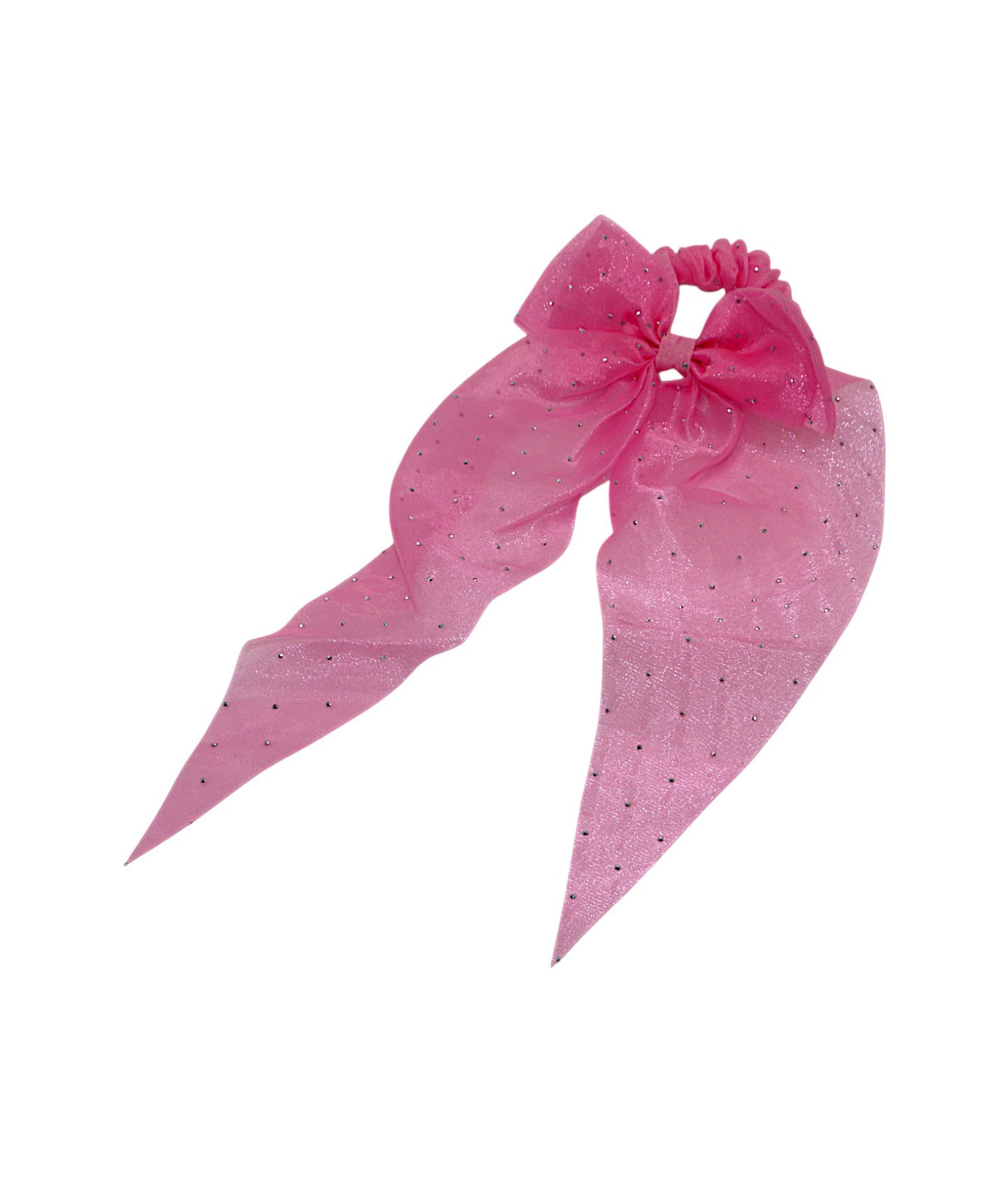 hair tie bow shiny zircon mix color