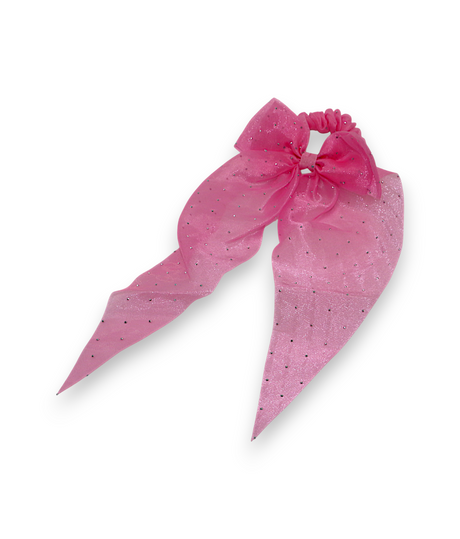 hair tie bow shiny zircon mix color