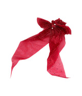 hair tie bow shiny zircon mix color