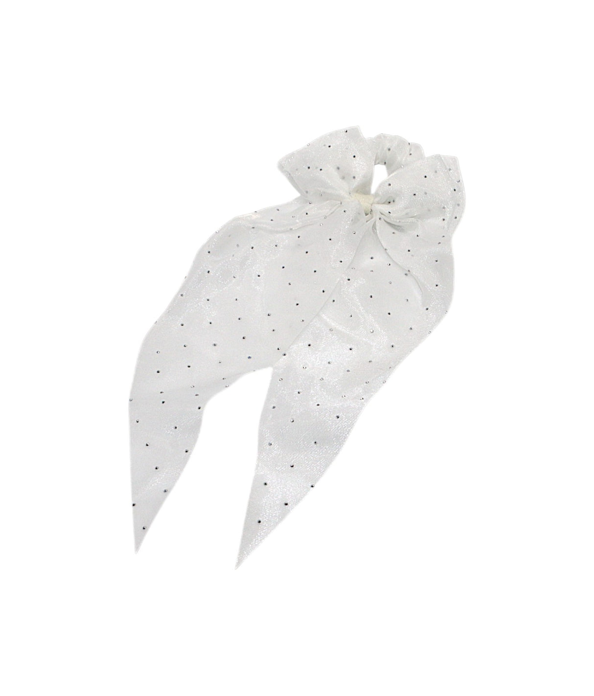 hair tie bow shiny zircon mix color