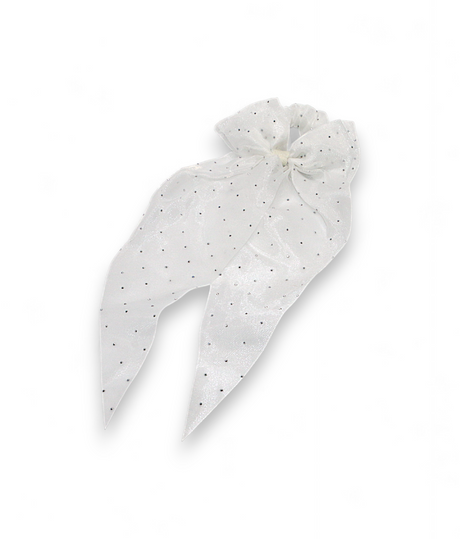 hair tie bow shiny zircon mix color