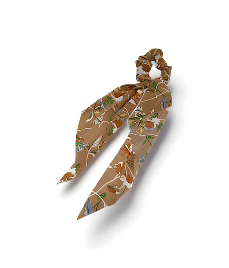 hair tie printed silk mix color