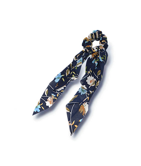 hair tie printed silk mix color