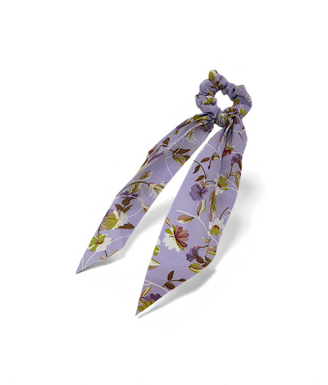 hair tie printed silk mix color