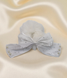 hair tie soft furr with silky bow mix color