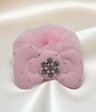 hair tie furr with bow mix color