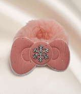 hair tie furr with bow mix color