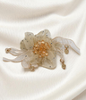 scrunchie mix color with organza flower pearls