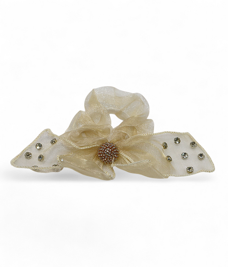 scrunchie mix color with organza bow pearls china