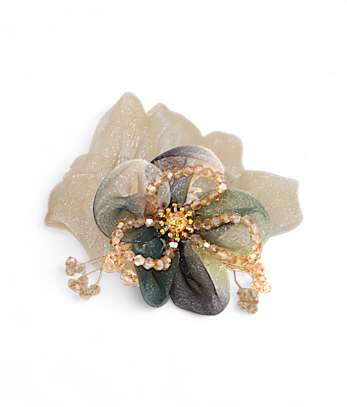 scrunchie mix color with organza flower pearls china