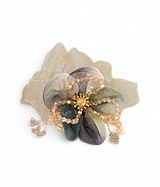 scrunchie mix color with organza flower pearls china