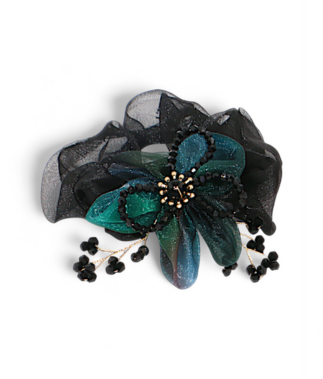 scrunchie mix color with organza flower pearls china
