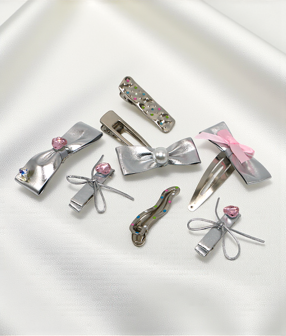 hair pin set silver bow china