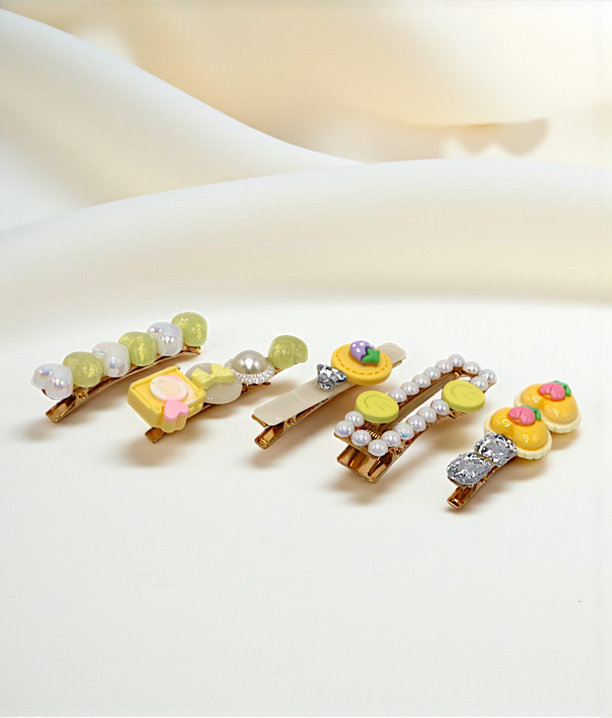 hair pin set mix color heart and beads china