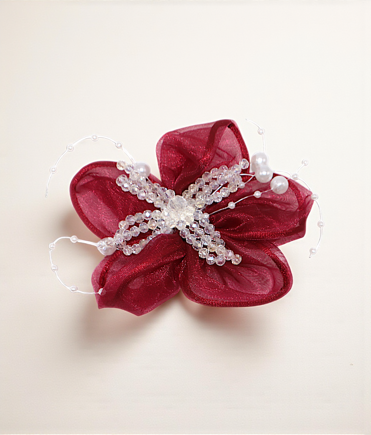 hair pin handmade flower and pearls china