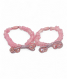 hair tie pair mix color organza with crystal pearls