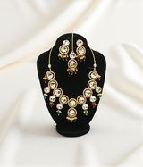 necklace set elegant gold plated kundan