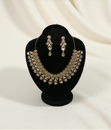 necklace set round diamond stone