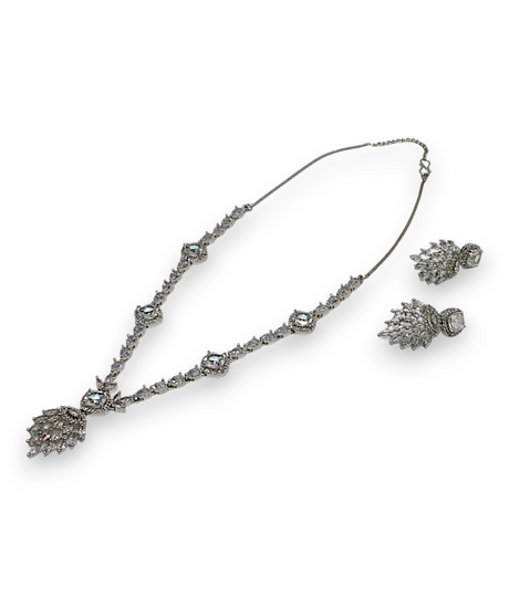 necklace set vintage silver