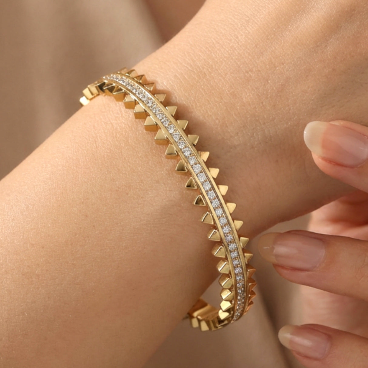 ladies bracelet gold plated