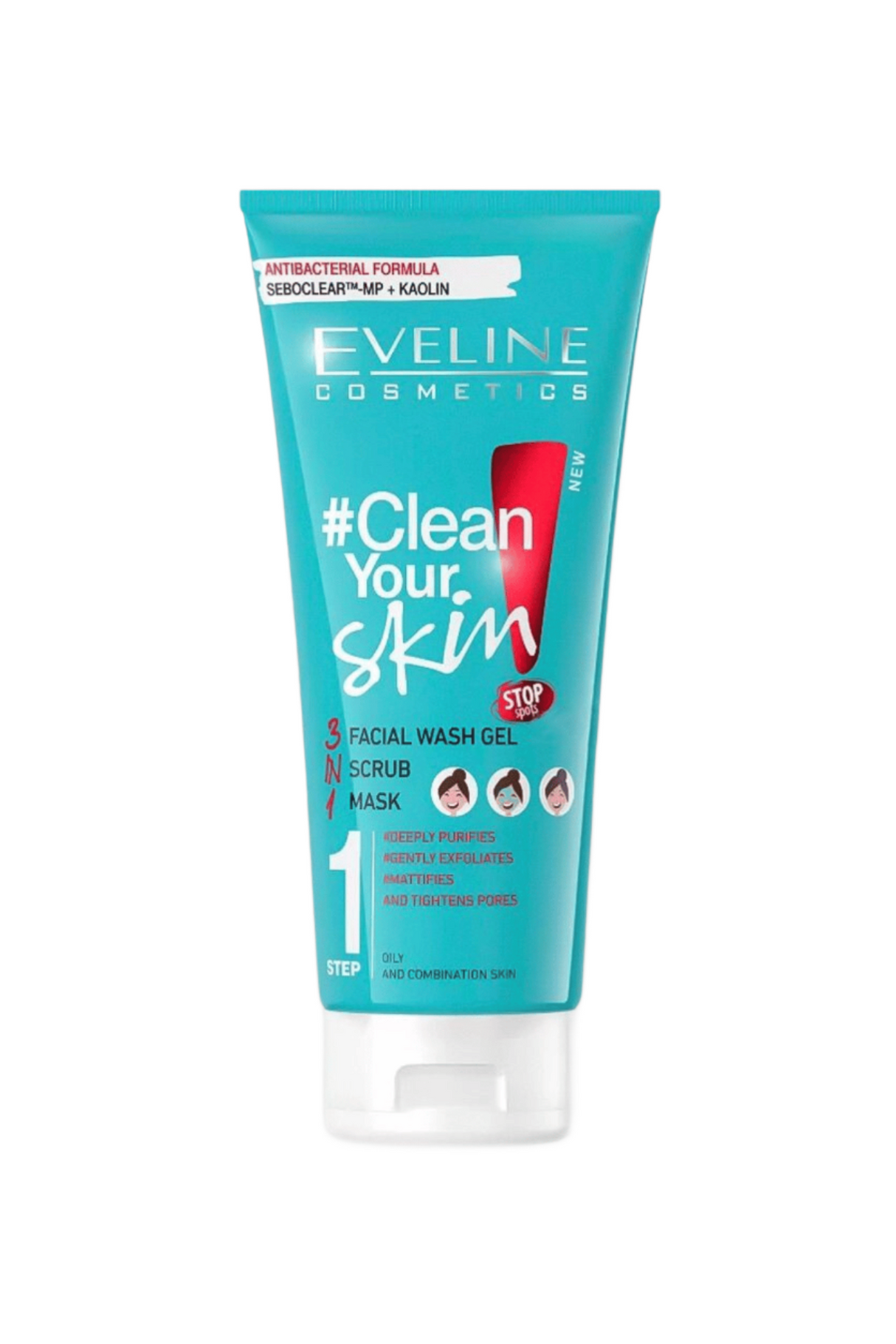 eveline face wash clean your skin 3in1 200ml