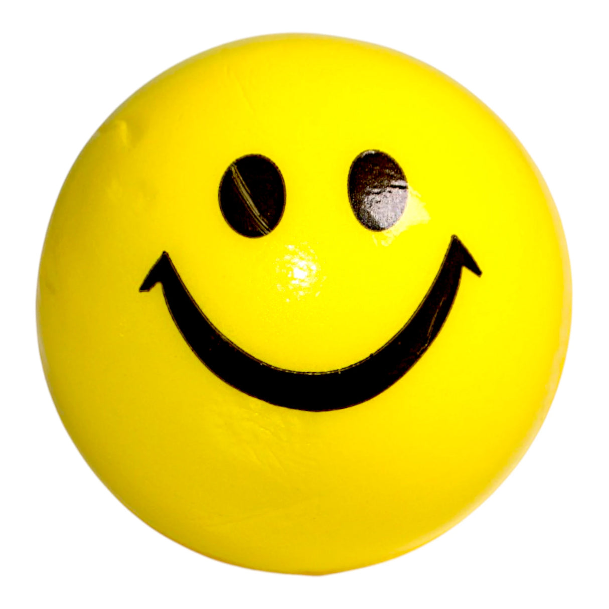 7.6cm Smiley Face Squeeze Foam Ball - Premium Yellow Stress Ball