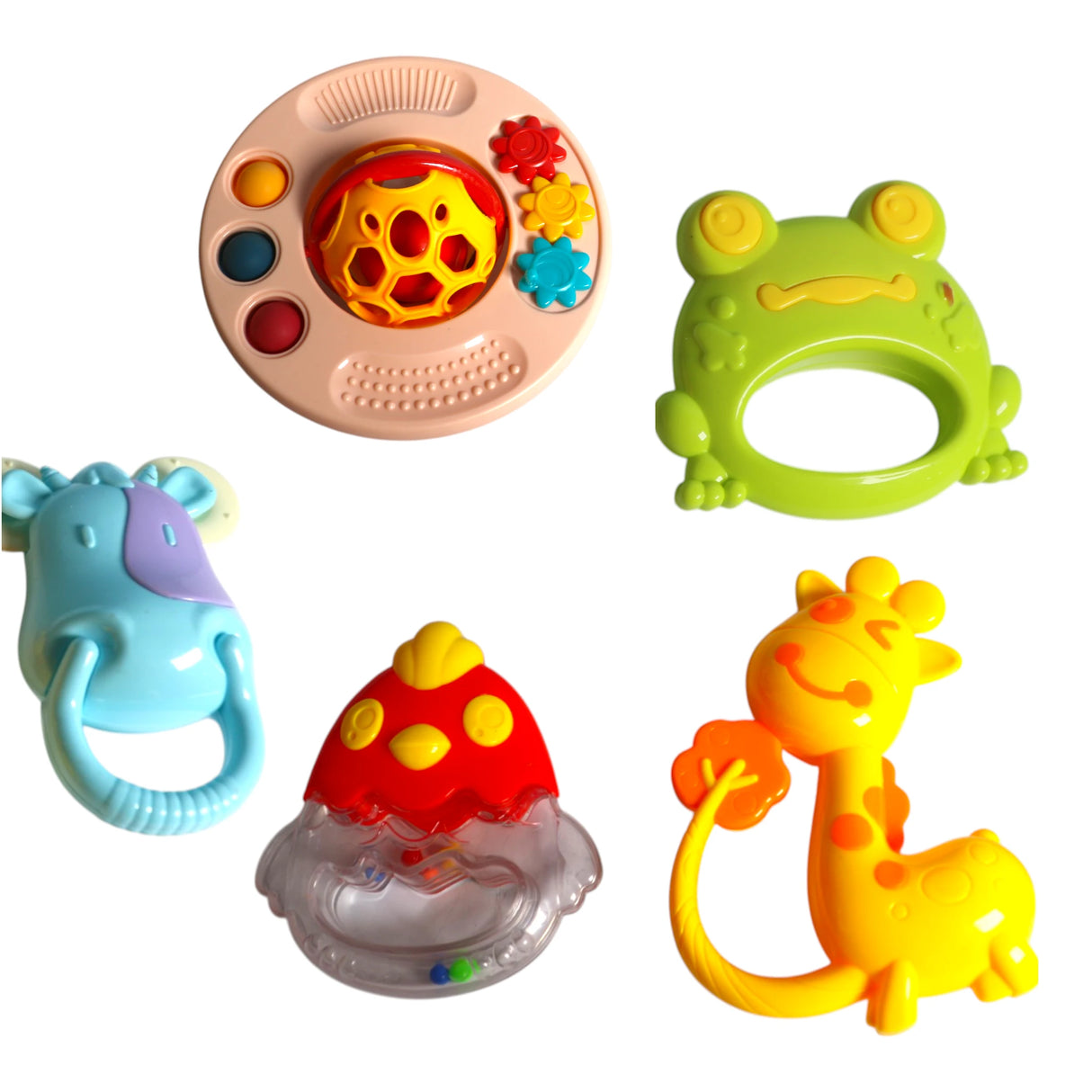 rattle set 5pc colorful china