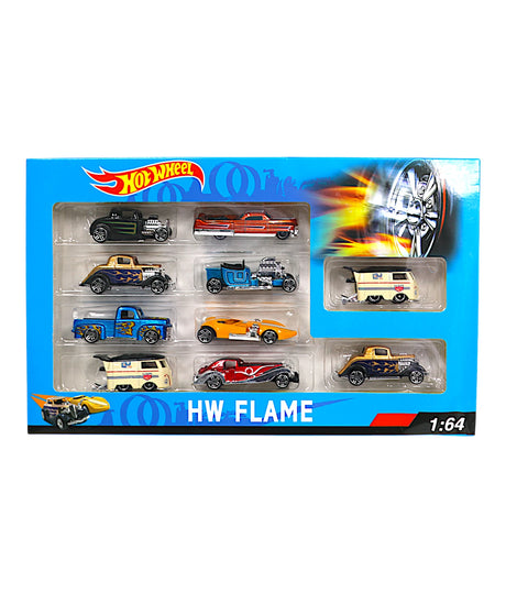 die-cast metal car set 10pc