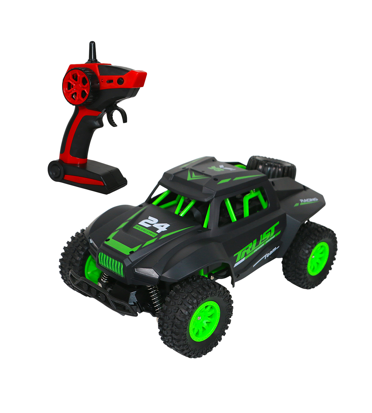 remote control jeep chargeable 1:12 with music, light & spray