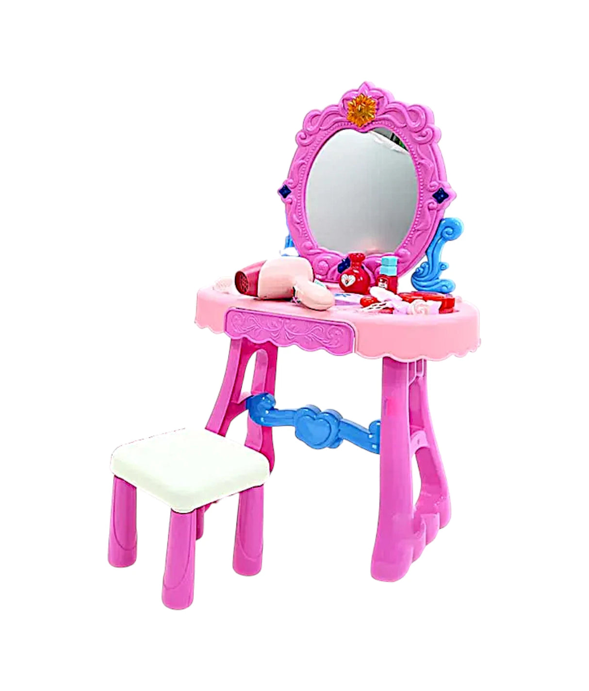 music dressing table set with hair dryer & light 29pc