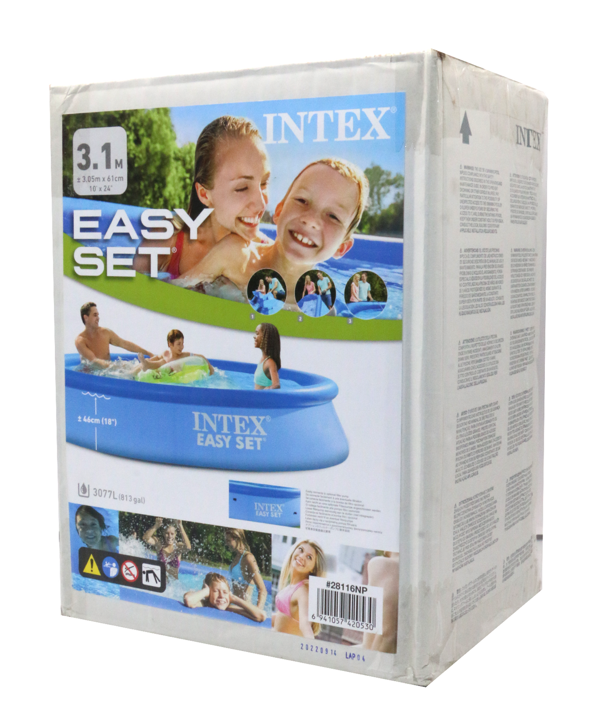 intex swimming pool upper ring inflatable 120''x24'' 28116