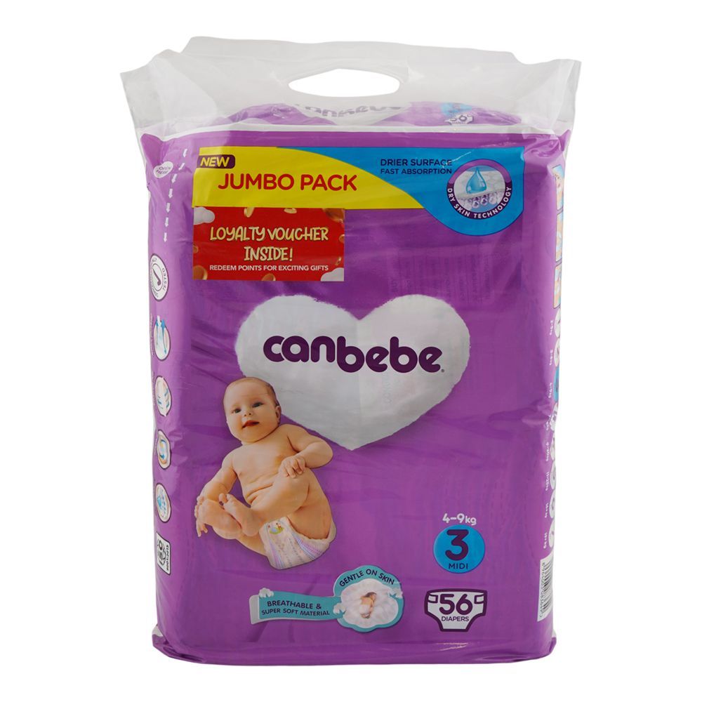 canbebe diaper jumbo pack midi 3 56pc