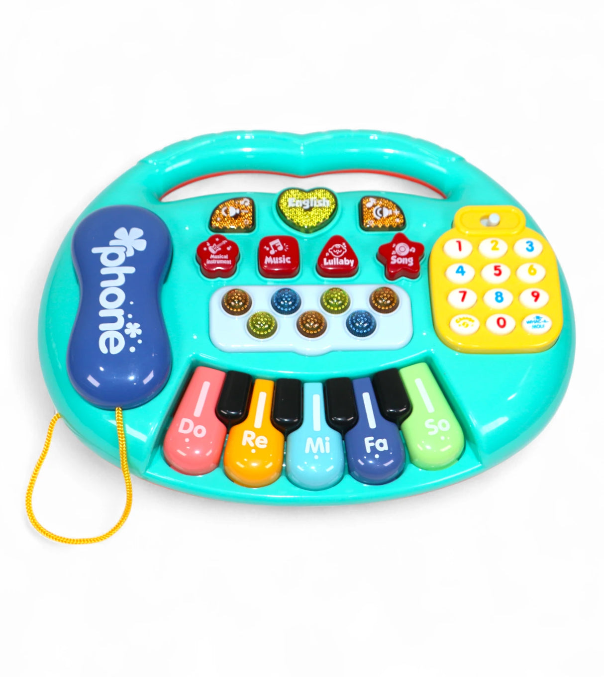 musical keyboard & telephone