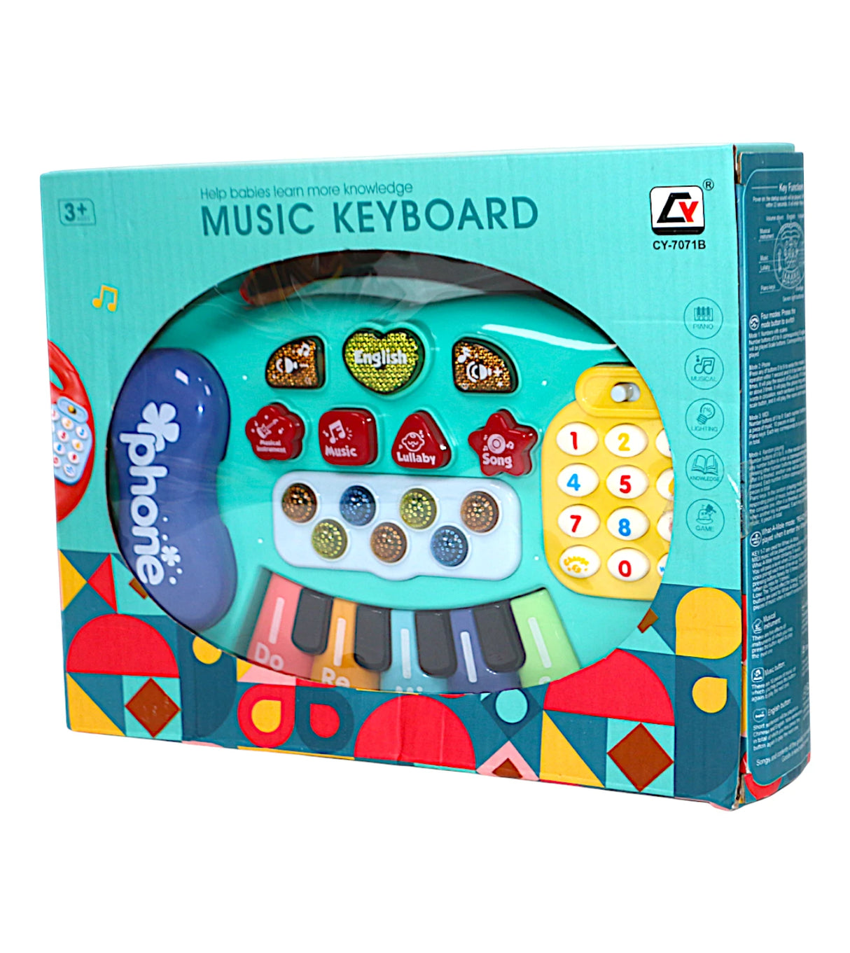 musical keyboard & telephone