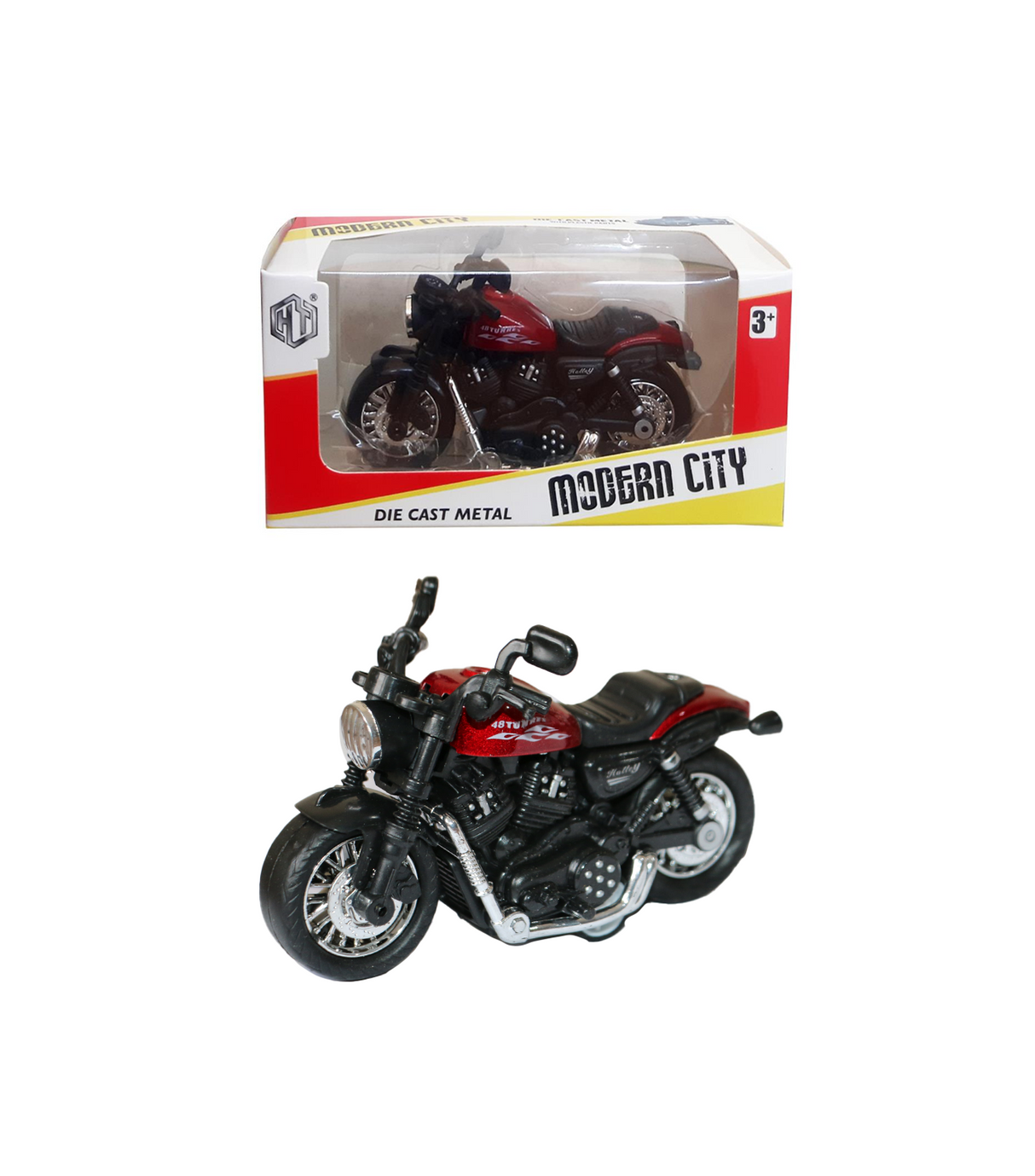 die-cast metal bike 1:36