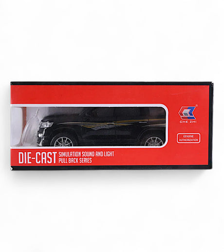 die-cast metal jeep  land cruiser lc200 v8 1:24 model with spray, music & lights t084