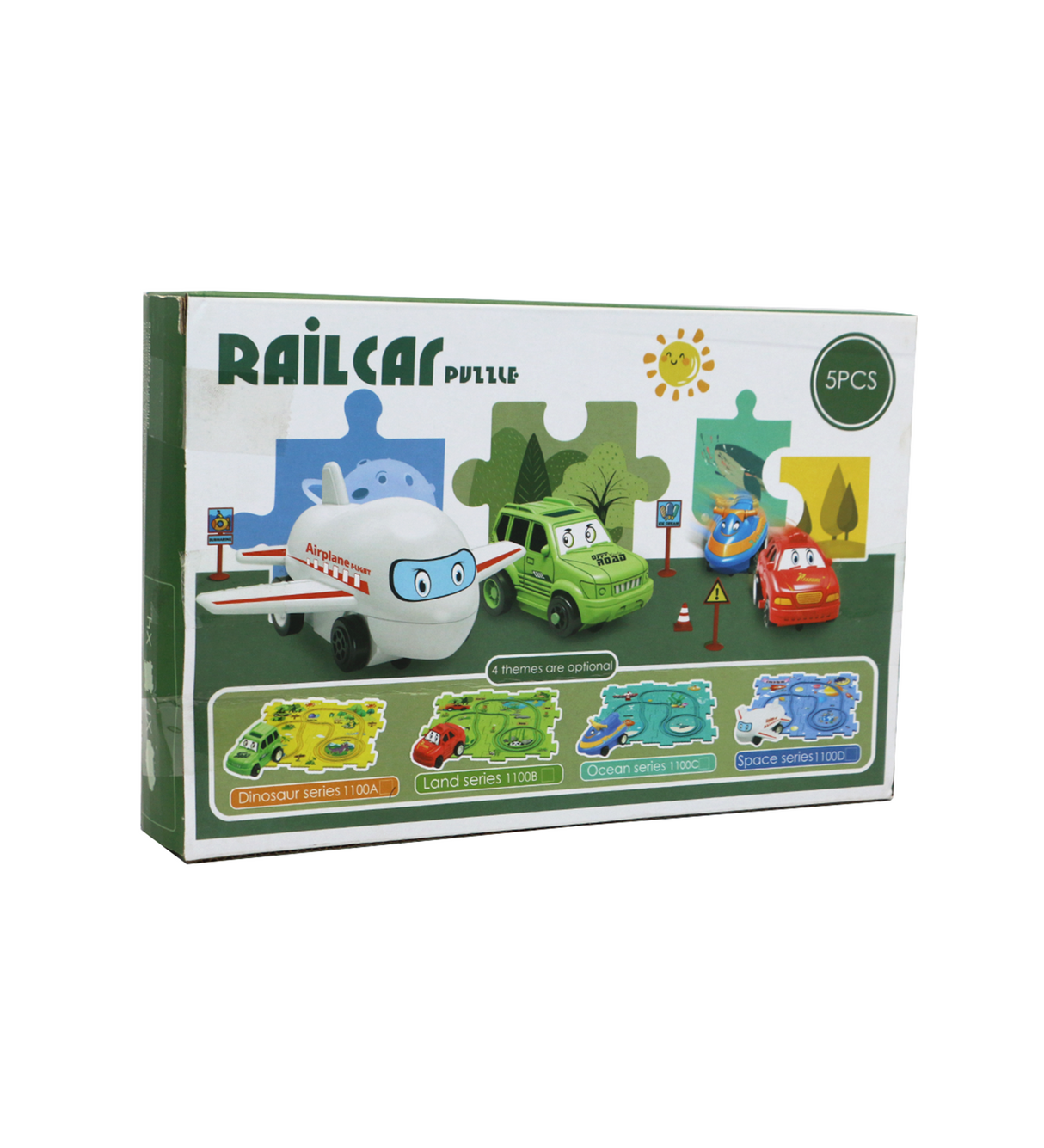 rail car puzzle 5pc 1100a