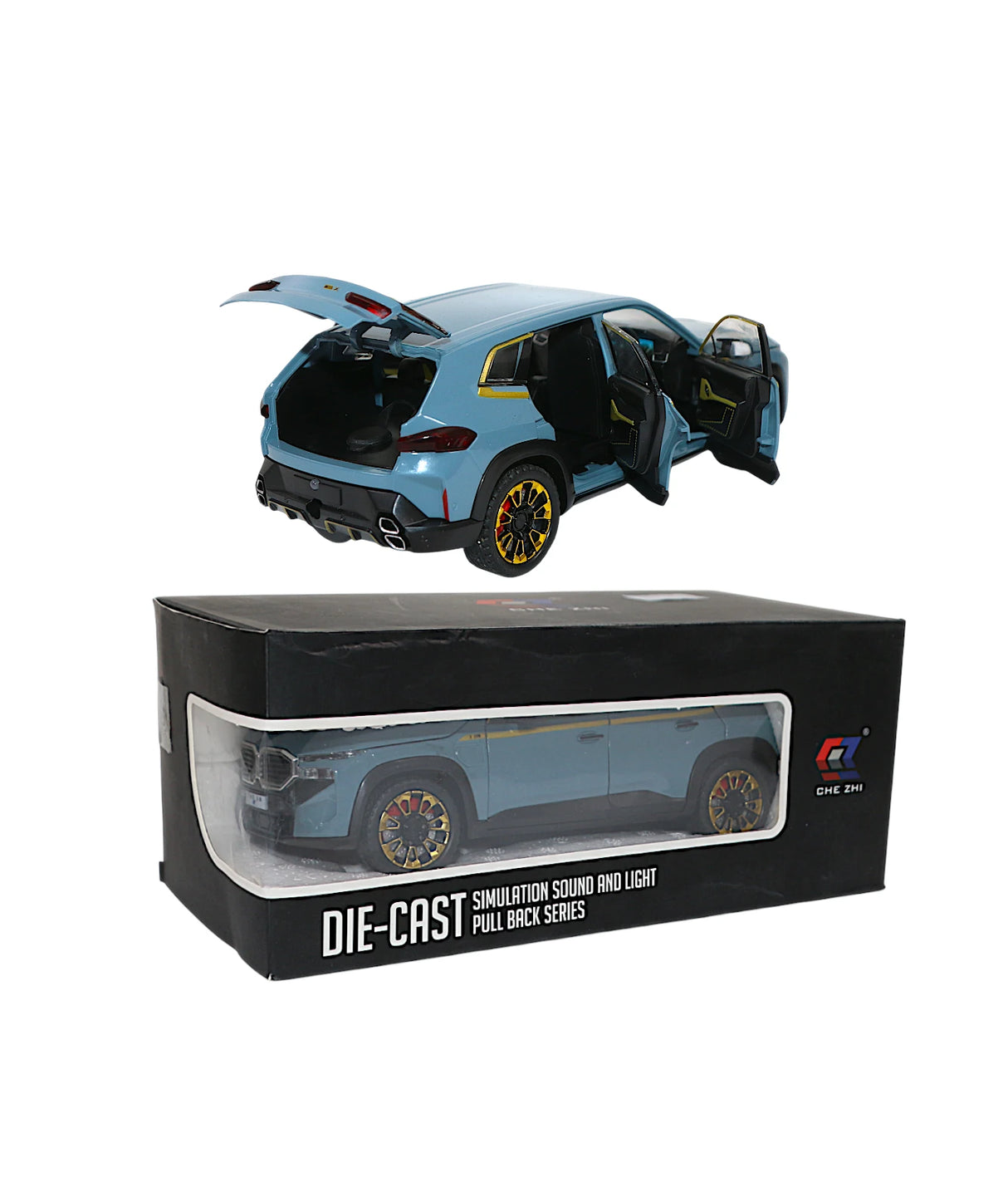 die-cast metal bmw x7 1:24 model with spray , music & lights
