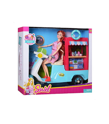 fashion doll with food cart 7755a
