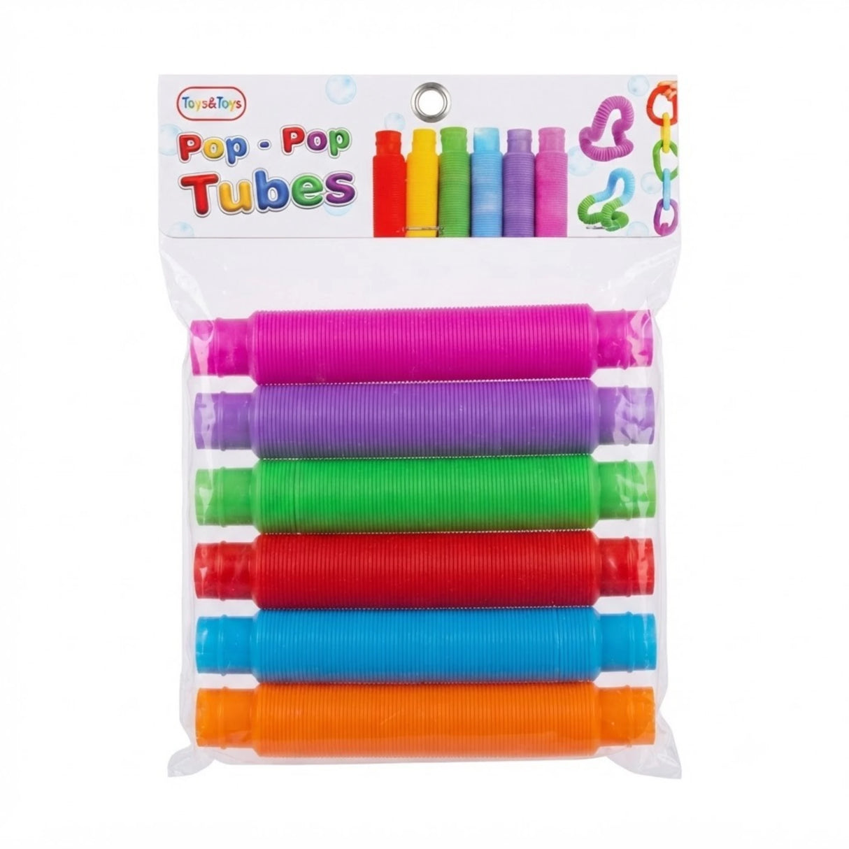 pop tubes large 6pc colorful