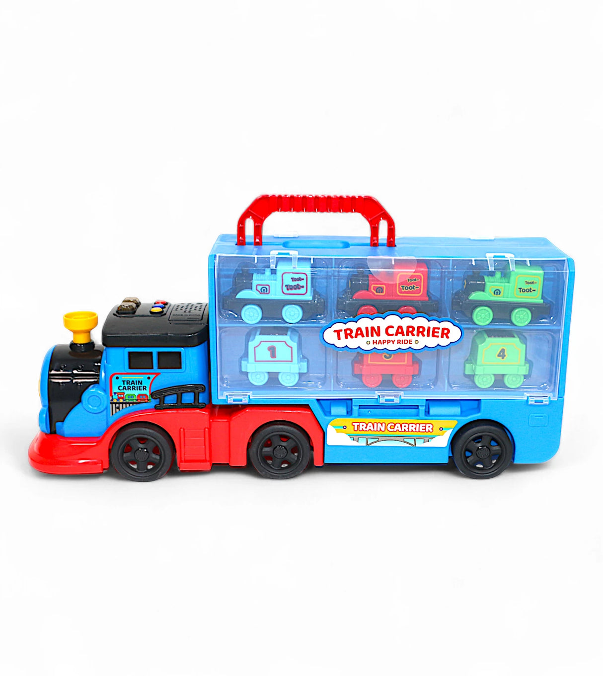 friction thomas storage magnetic train 2in1 with 6 mini trains