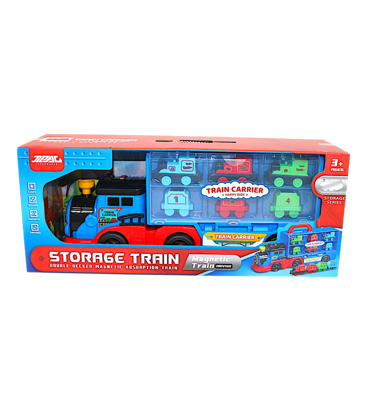 friction thomas storage magnetic train 2in1 with 6 mini trains