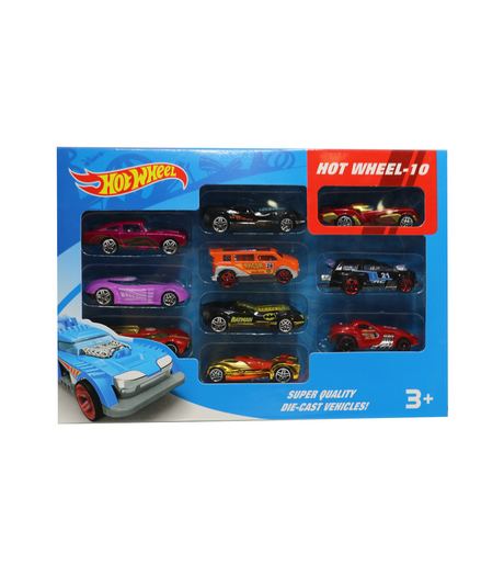 die-cast metal hot wheel car set 10pc 2178