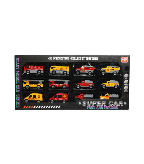 die-cast car set 12pc 234-4