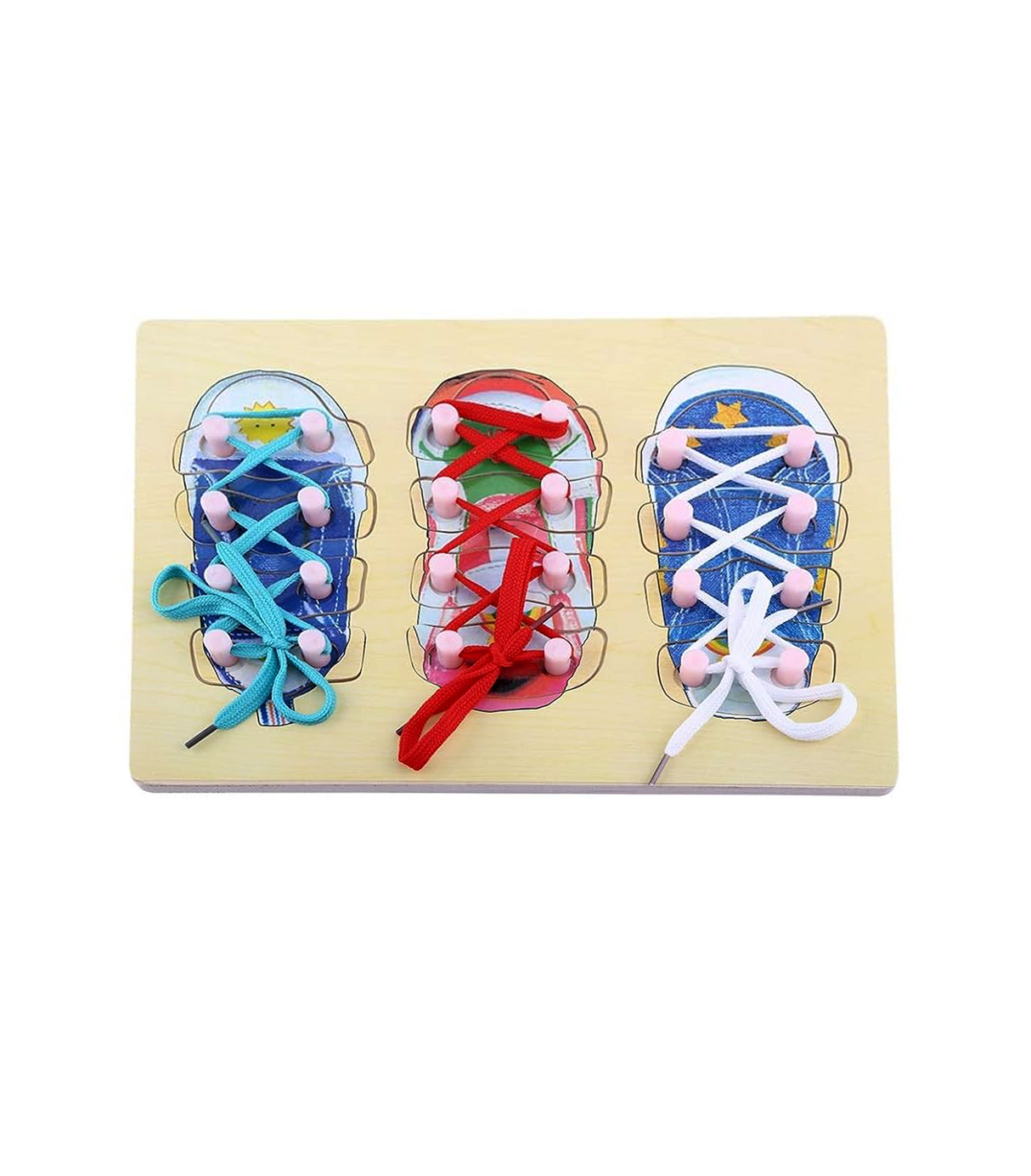 lacing shoes wooden activity wd0112