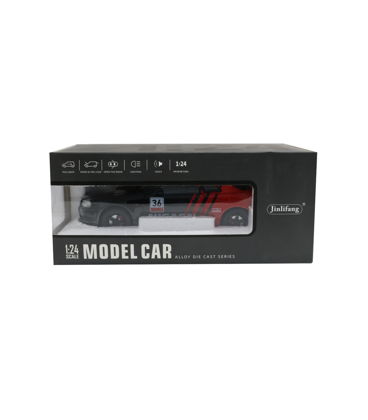 die-cast metal nissan skyline gtr 1:24 1901-412